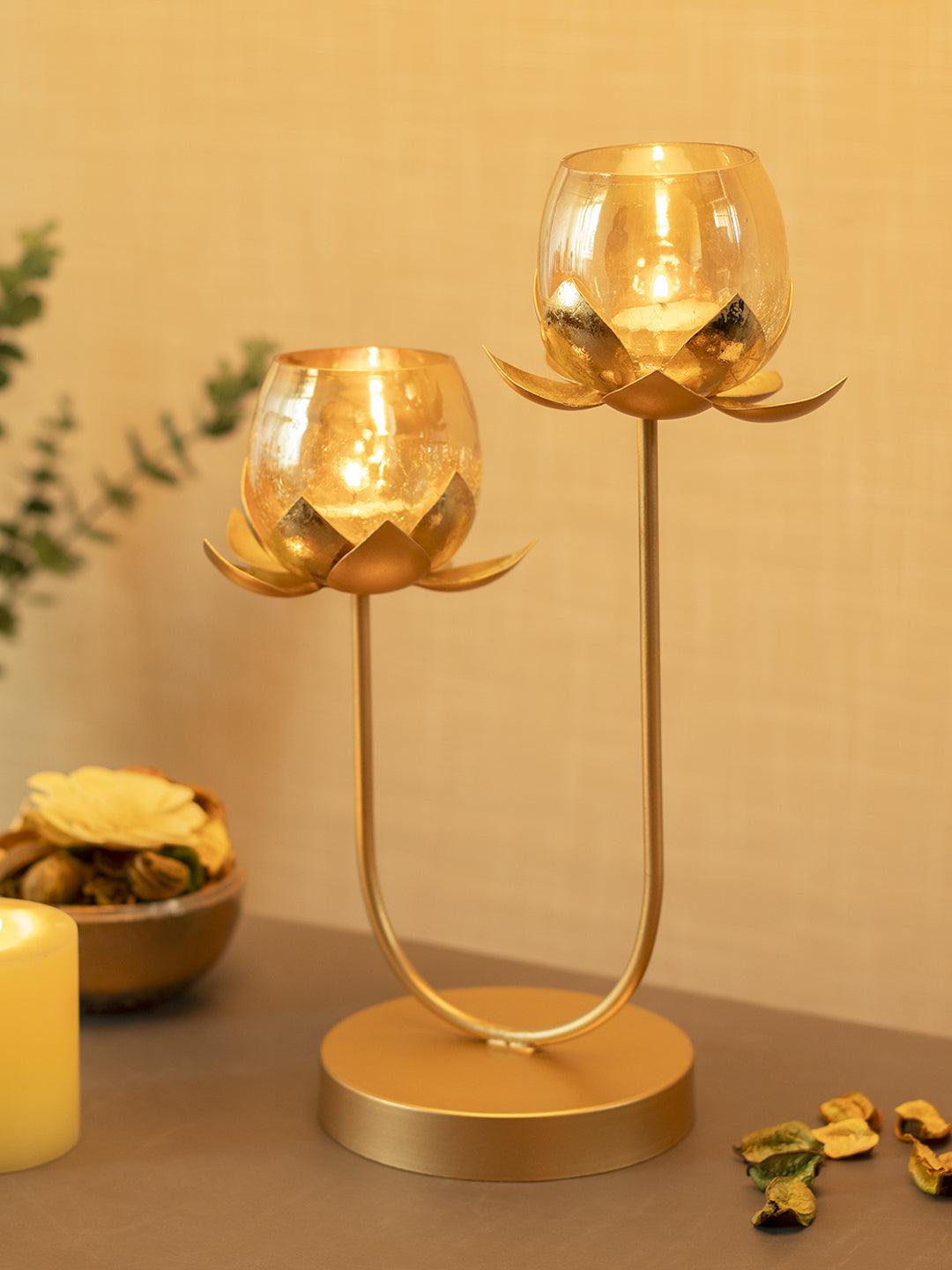 Lotus Mercury Candle Holder Set