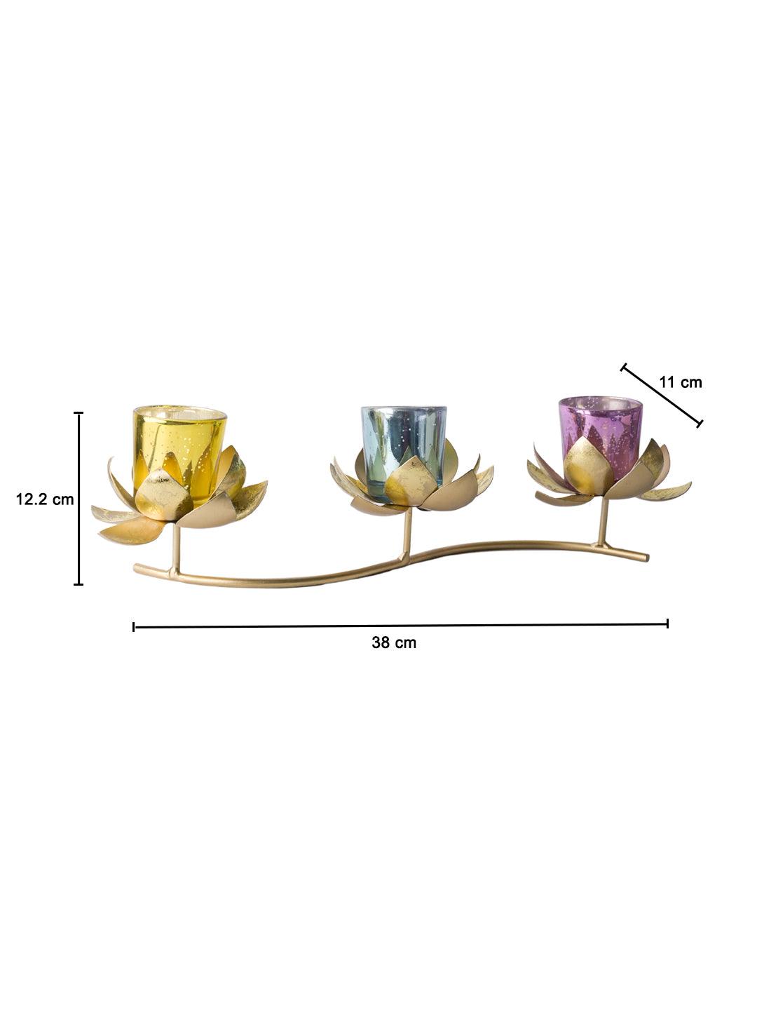 Lotus Mercury Votive Holder Set of 3