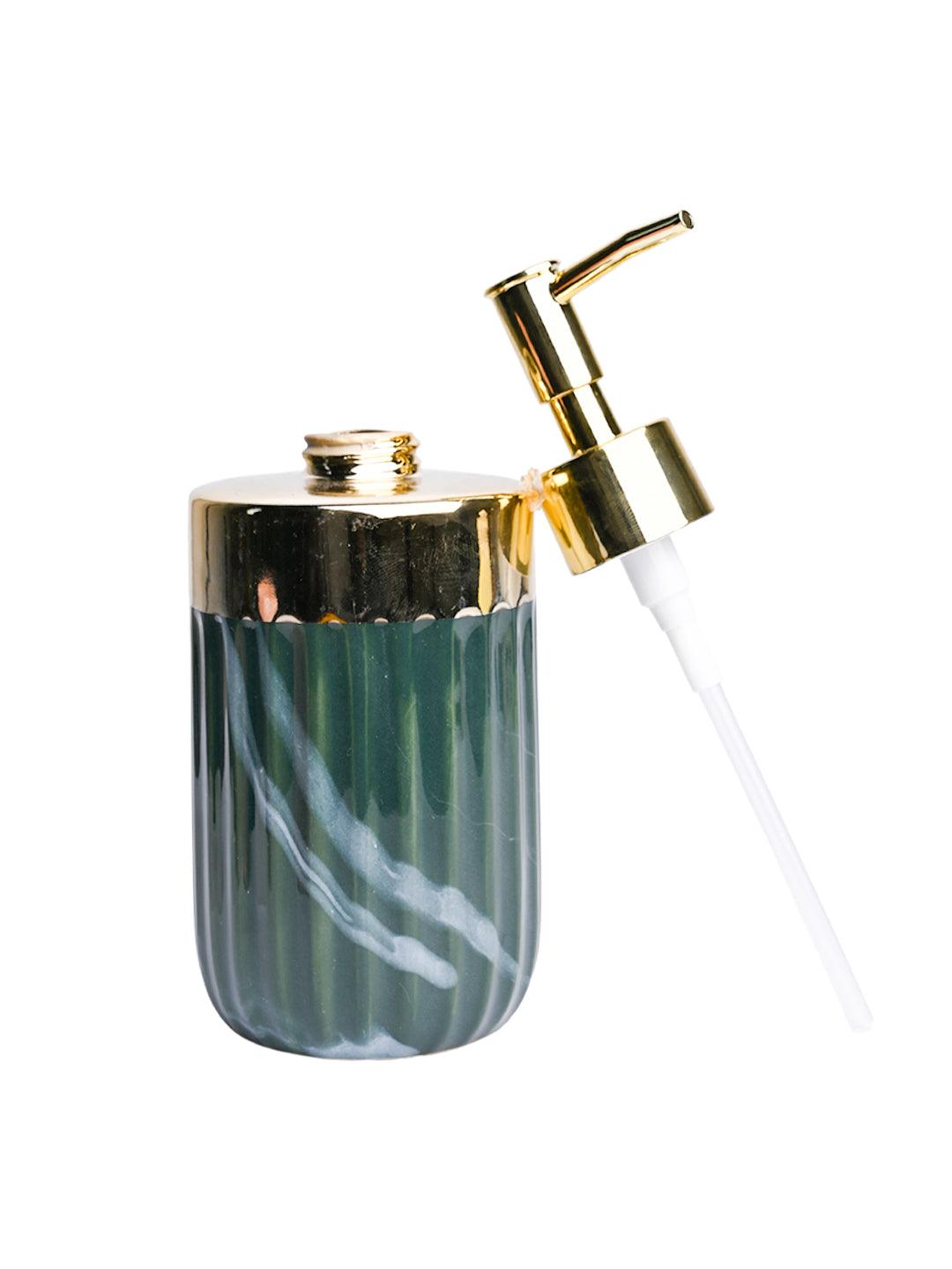 Golden Ribbed Soap Dispenser