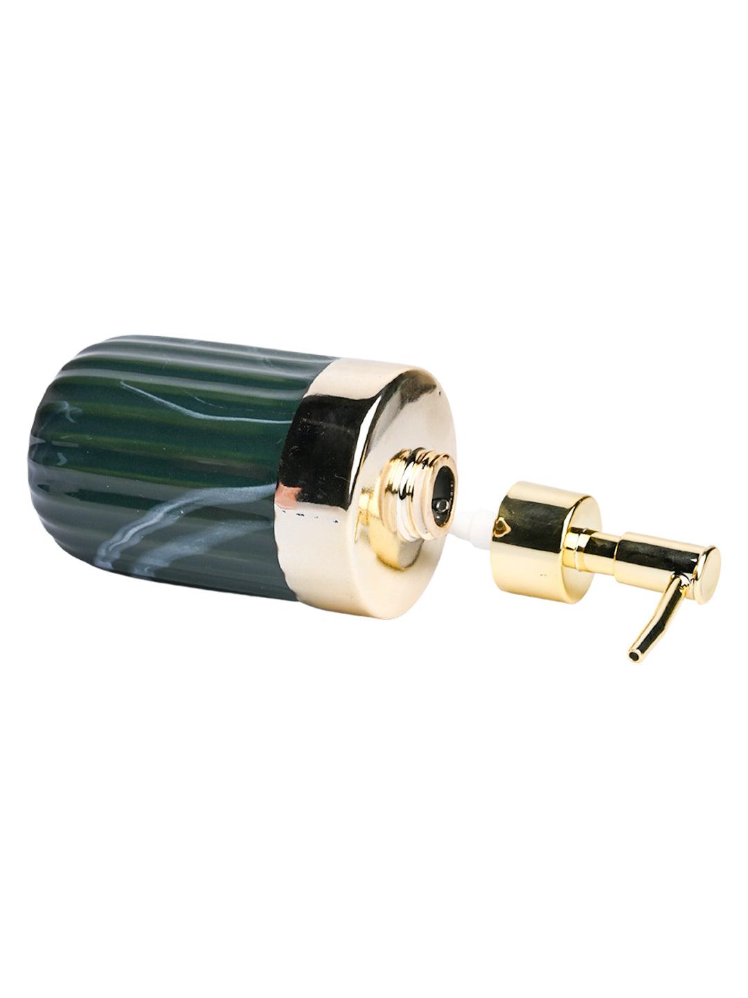 Golden Ribbed Soap Dispenser