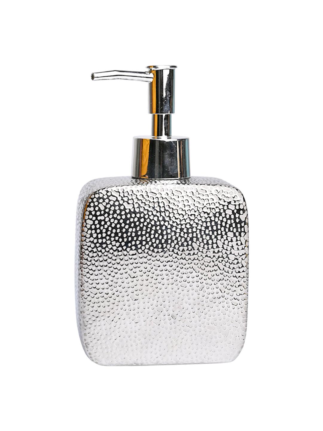 Silver Embossed Soap Dispenser