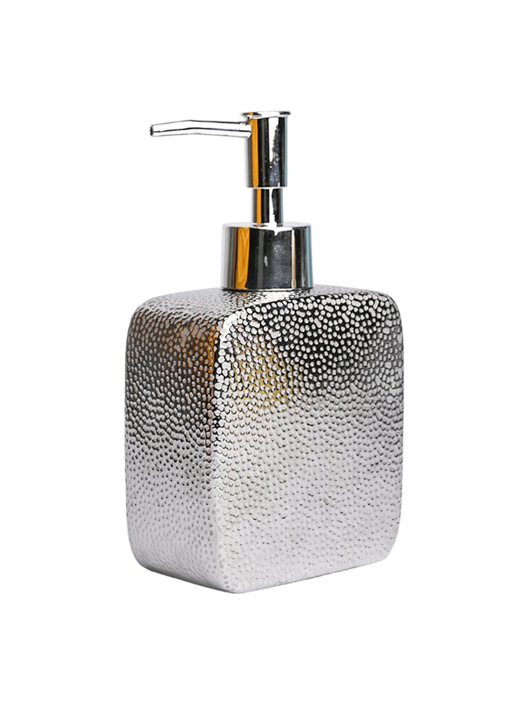 Silver Embossed Soap Dispenser