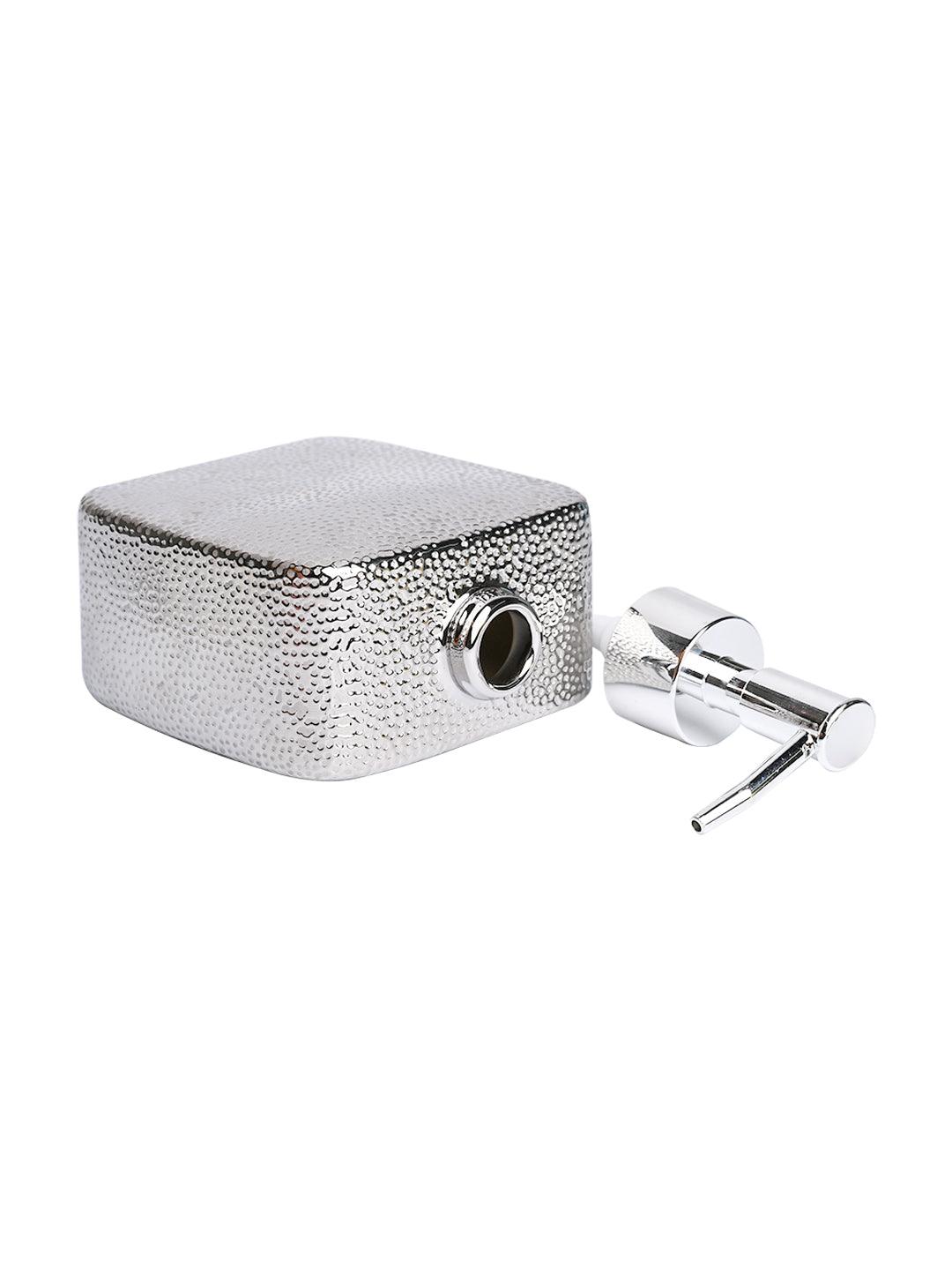 Silver Embossed Soap Dispenser