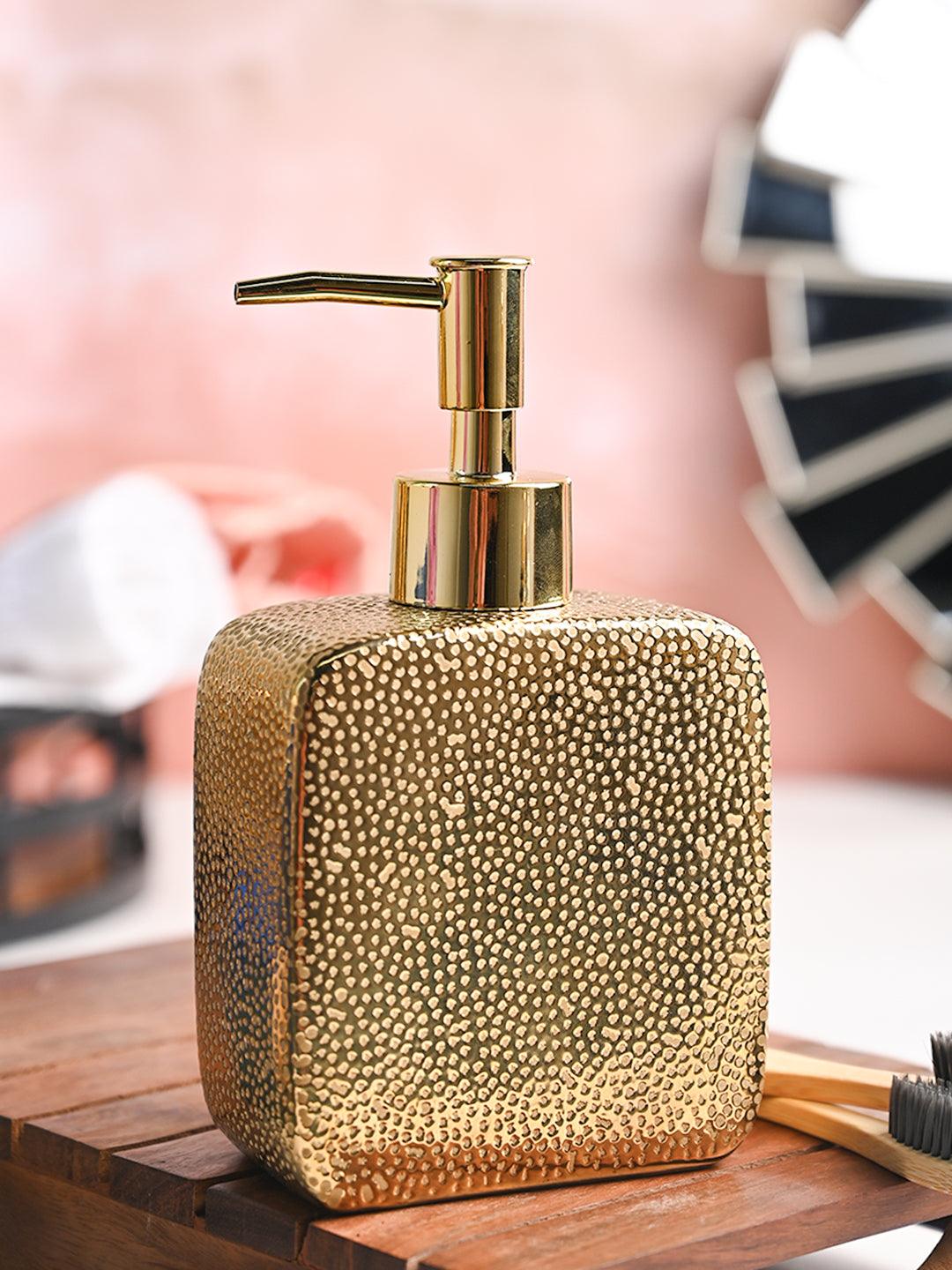 Golden Embossed Soap Dispenser