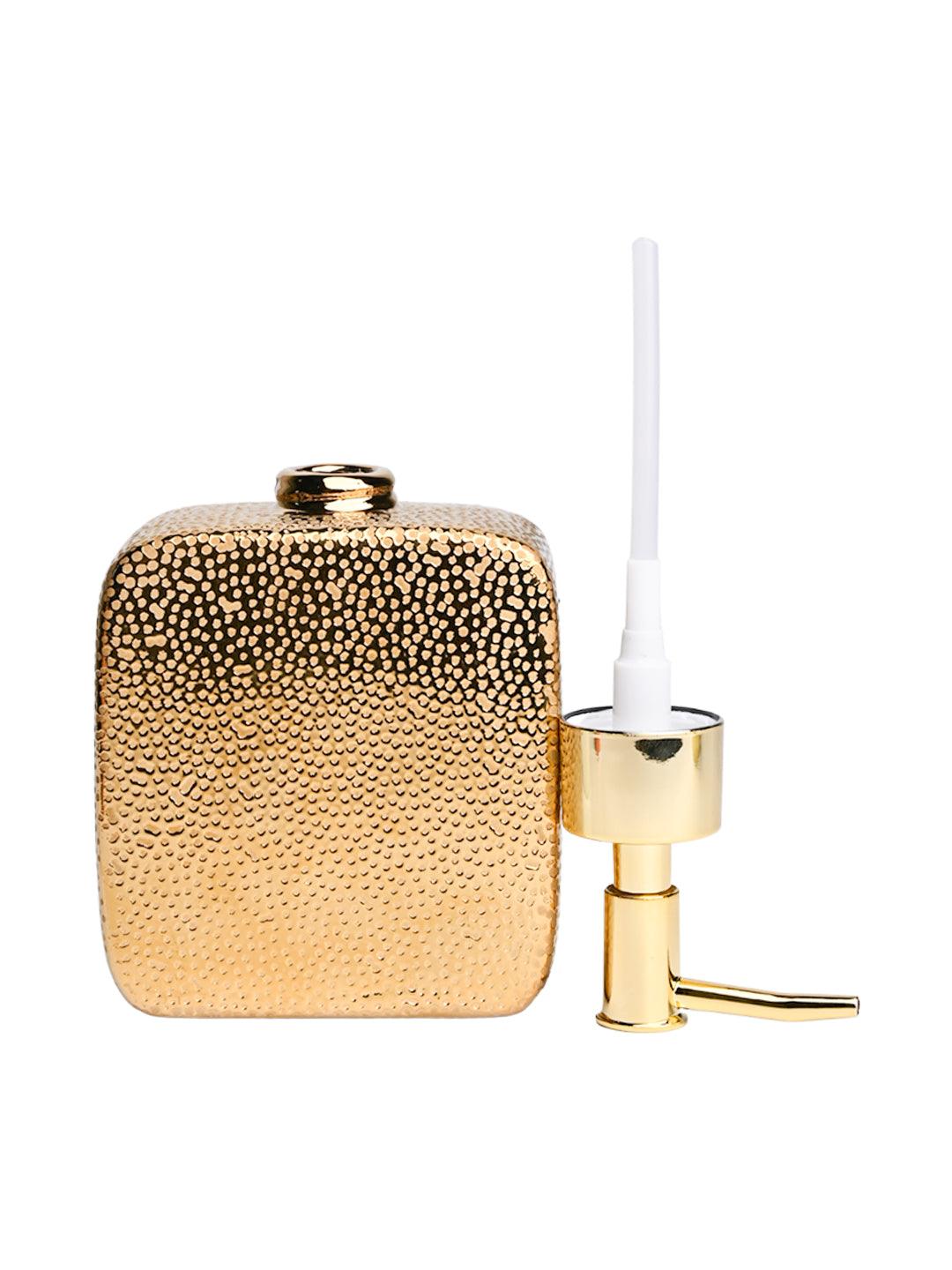 Golden Embossed Soap Dispenser