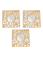 Golden Wall Mirror - Set of 3