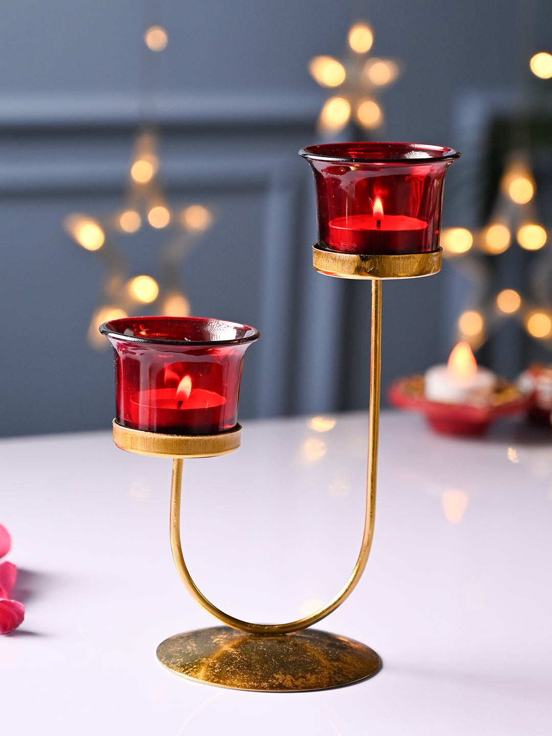 Red 2 Votive Candle Holder