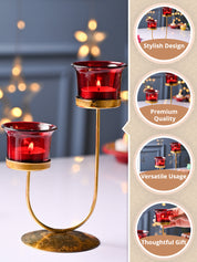 Red 2 Votive Candle Holder