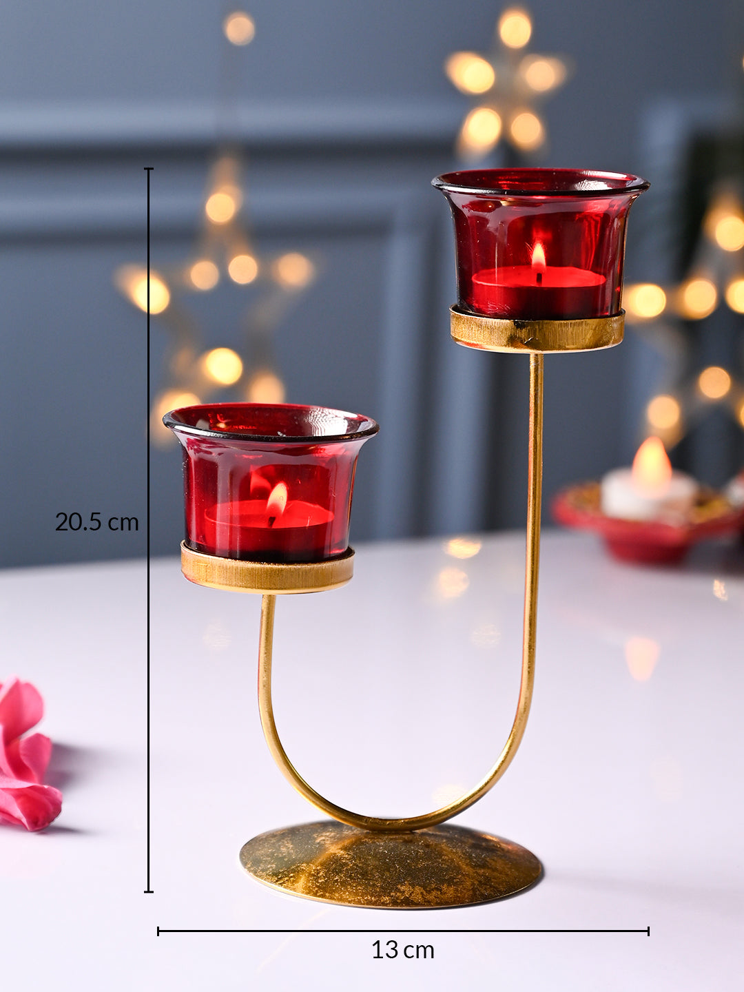 Red 2 Votive Candle Holder