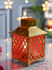 Red & Golden Iron Lantern