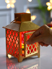 Red & Golden Iron Lantern