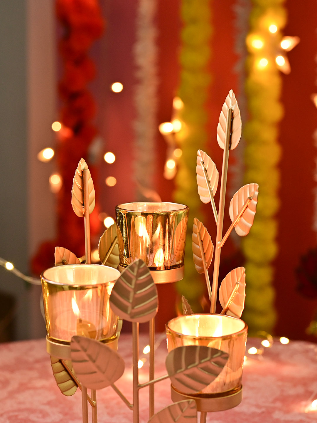 Golden 3 Votive Tree Holder