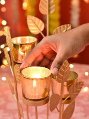 Golden 3 Votive Tree Holder