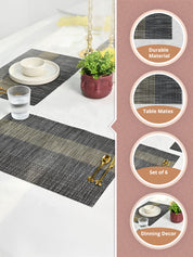 Black Placemat ( Set of 6 )