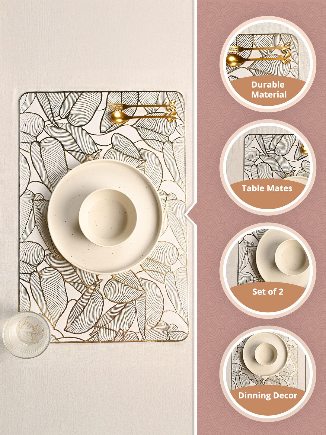 Golden Placemat Set of 2