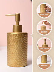 Ceramic Golden Soap Dispenser - 330mL