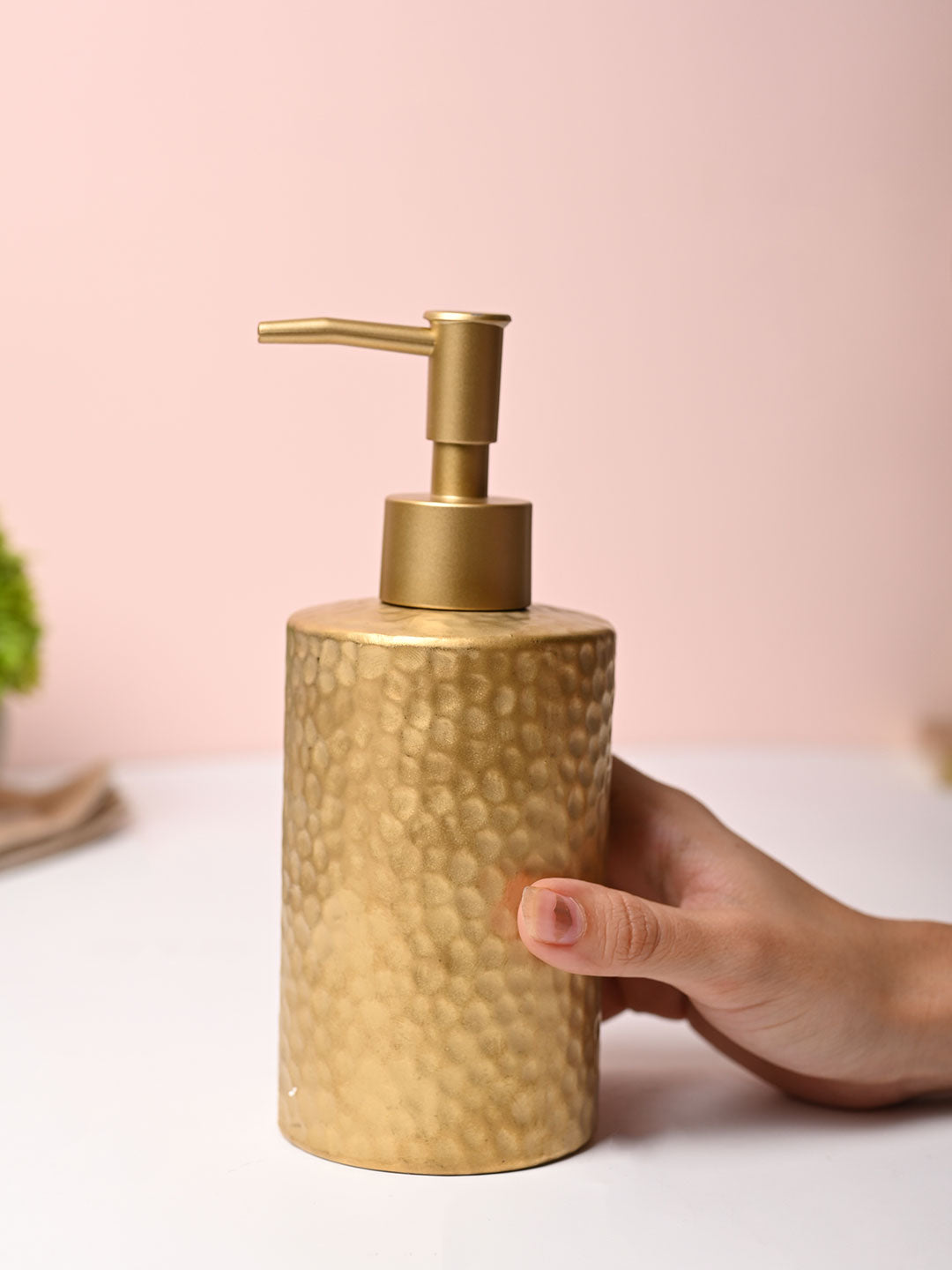 Ceramic Golden Soap Dispenser - 330mL