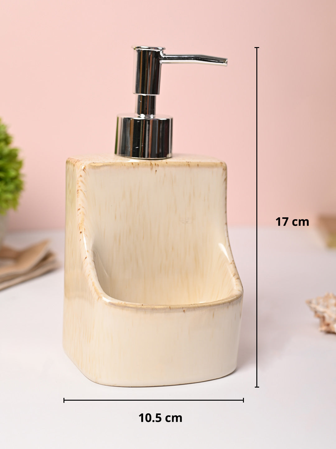 Beige Kitchen Soap Dispenser - 350mL