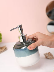 White & Green Soap Dispenser - 420mL