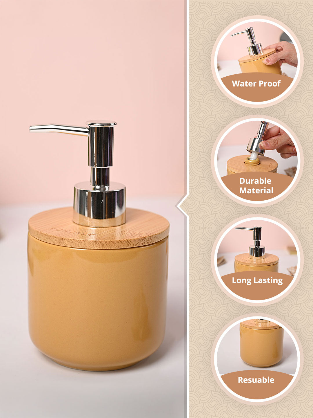 Mustard Soap Dispenser - 350mL