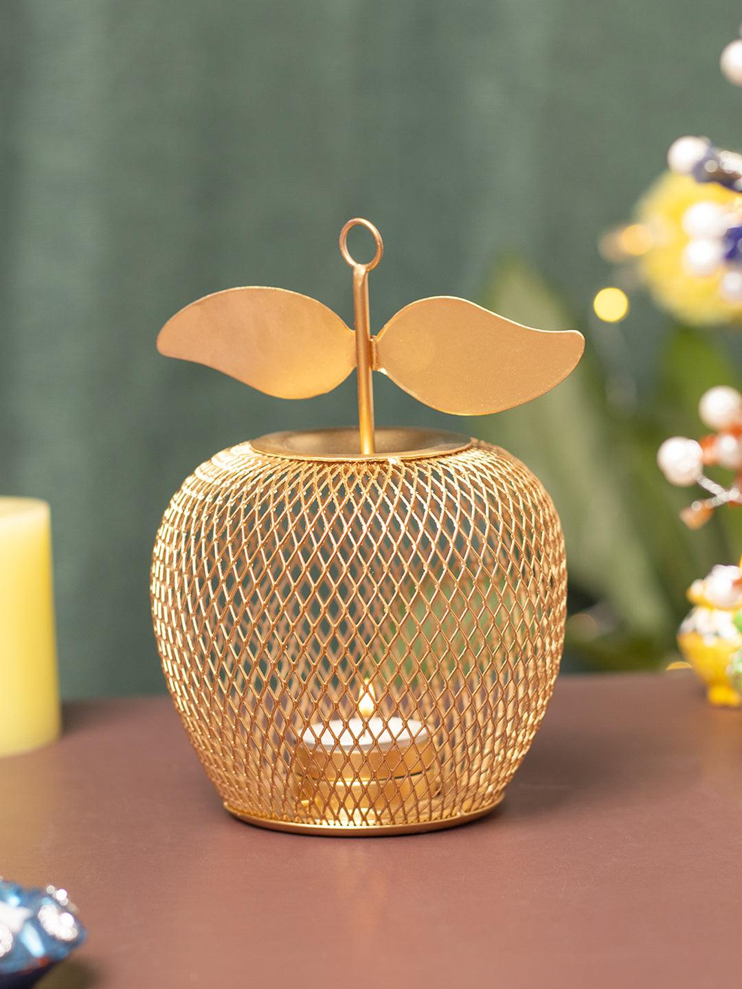 Golden Apple T-Light Holder