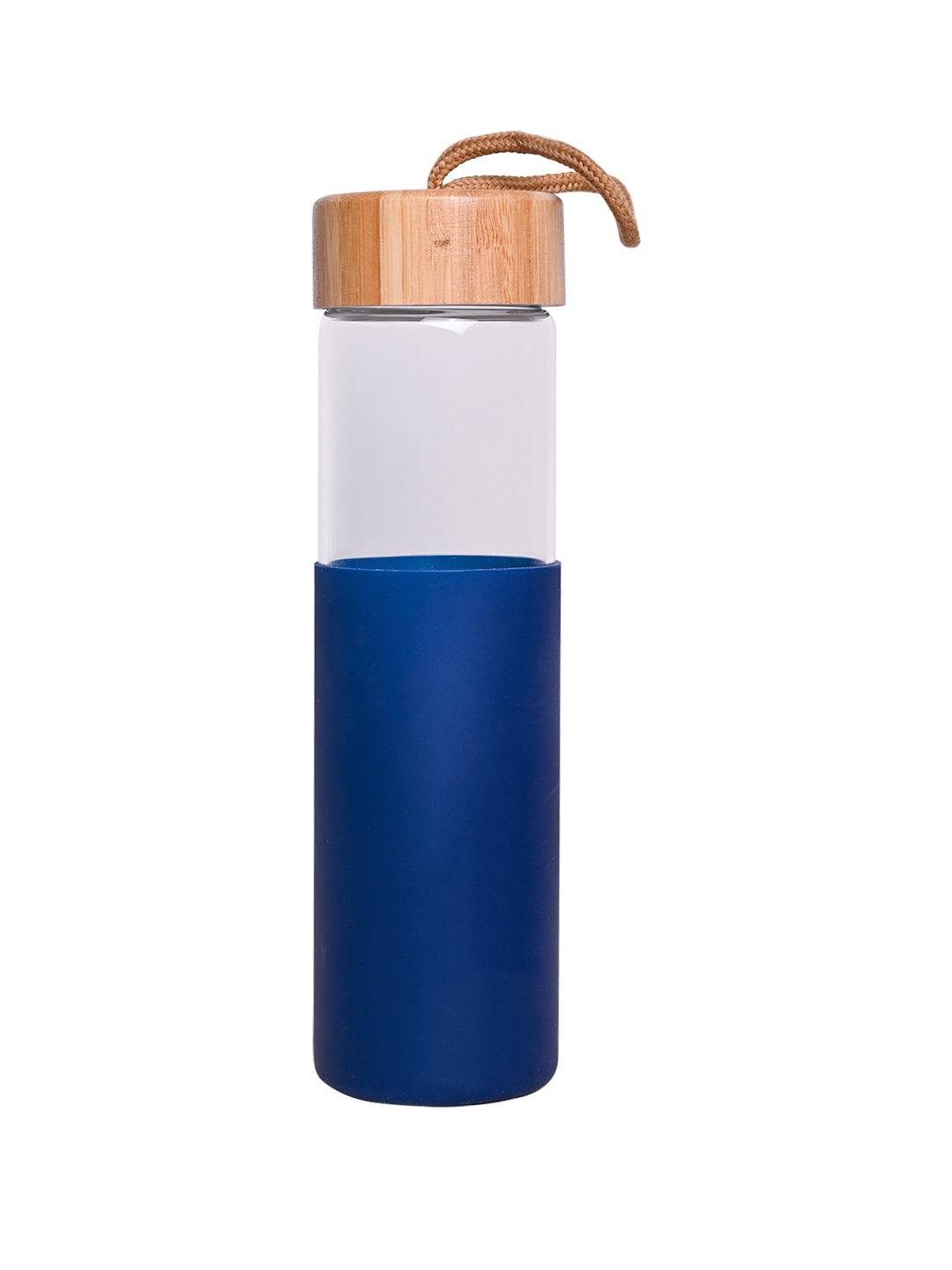 550mL Glass Bottle - Blue Sleeve