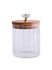 Glass Jar with Texture - 450mL