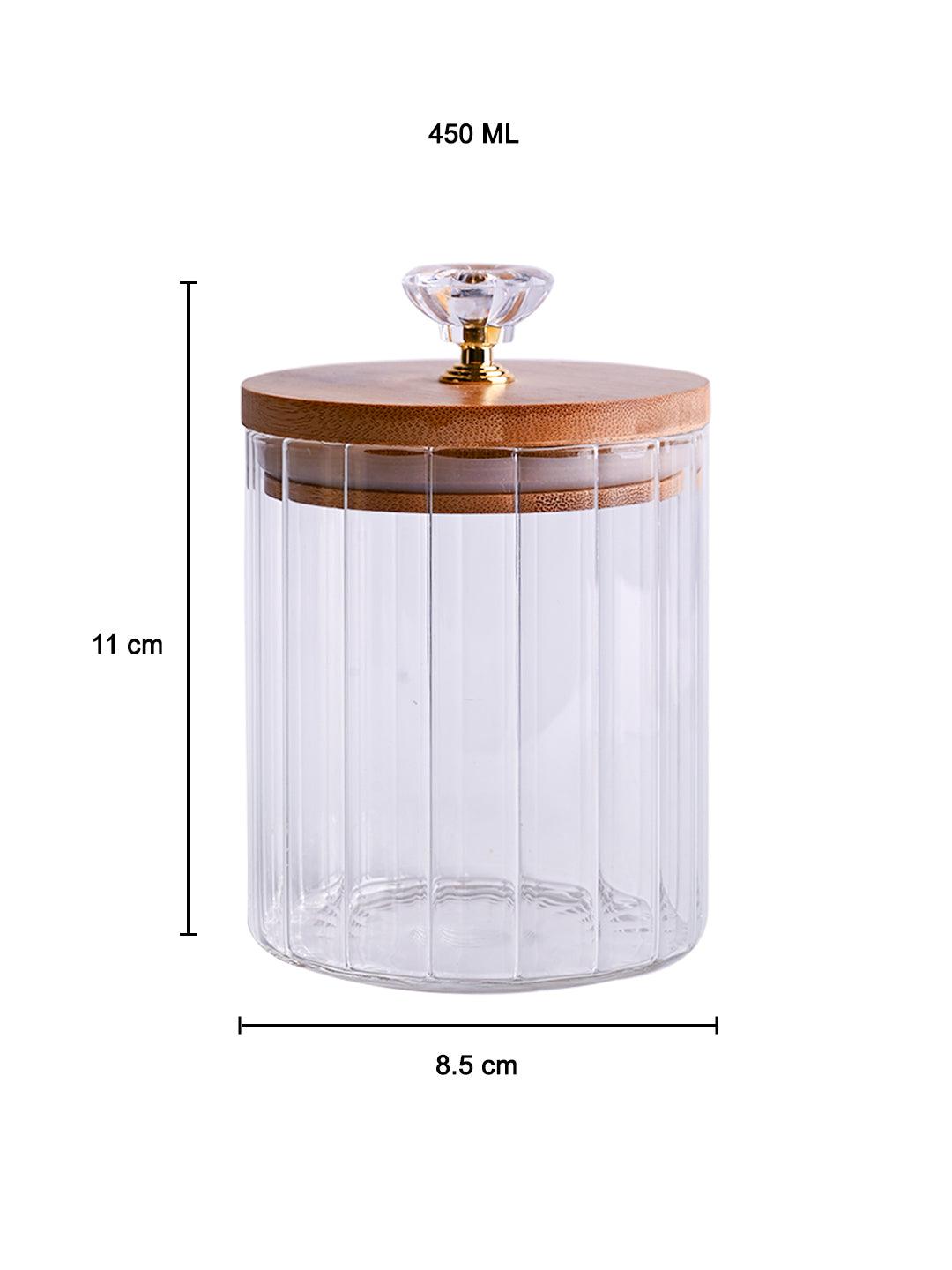 Glass Jar with Texture - 450mL