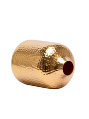 Golden Cylinder Hammered Vase