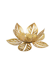 Golden Lotus T-Light Holder