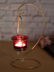 Red & Gold Votive Candle Holder