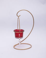 Red & Gold Votive Candle Holder