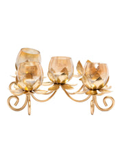 Golden Multi Lotus T-Light Holder