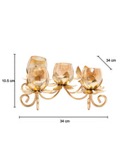 Golden Multi Lotus T-Light Holder